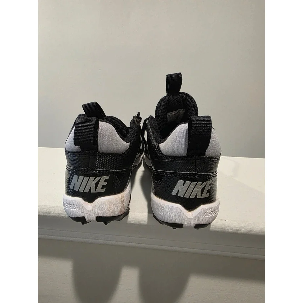 Kids Nike Alpha Huarache Keystone Low Baseball Cleats Black White 2Y FQ4016-001